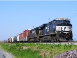 NS 7566 waits for a crew on the NS in Wanda, Il at "Citation"